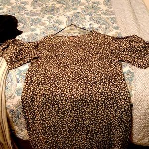 Cute brown & white flower dress